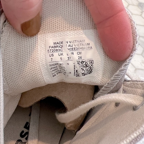 Converse Chuck Taylor CTAS Lift HI Platform High Vapor Mauve & White Sneakers 7 - Picture 10 of 16